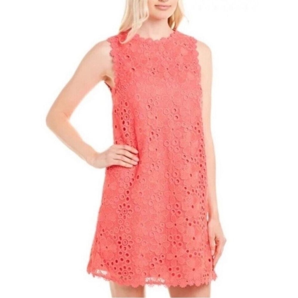Kate Spade Coral Lace Shift Dress Size 0